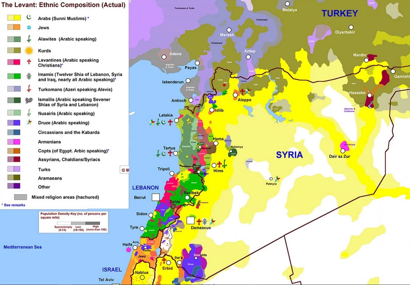 Ethnic map of Syria